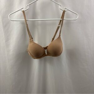 Victoria’s Secret Push Up Full Coverage Beige Size 32A Nude Cotton